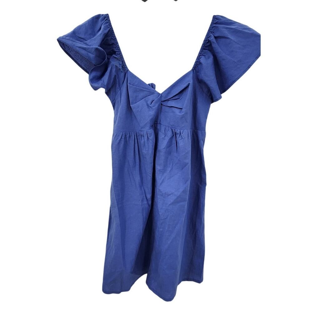 New‎ NWT LA Relaxed Young Sundress Cotton Linen Blend Bluebell Dress Medium